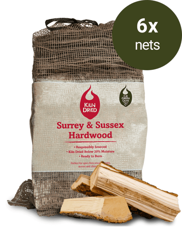 6 bags of kiln dried hardwood