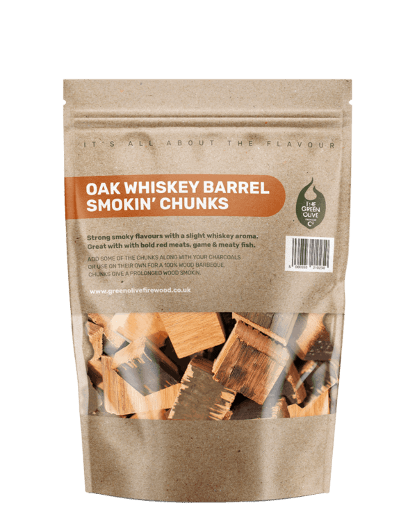 5 Litre Bag of Oak Whiskey Barrel Smoking Wood Chunks